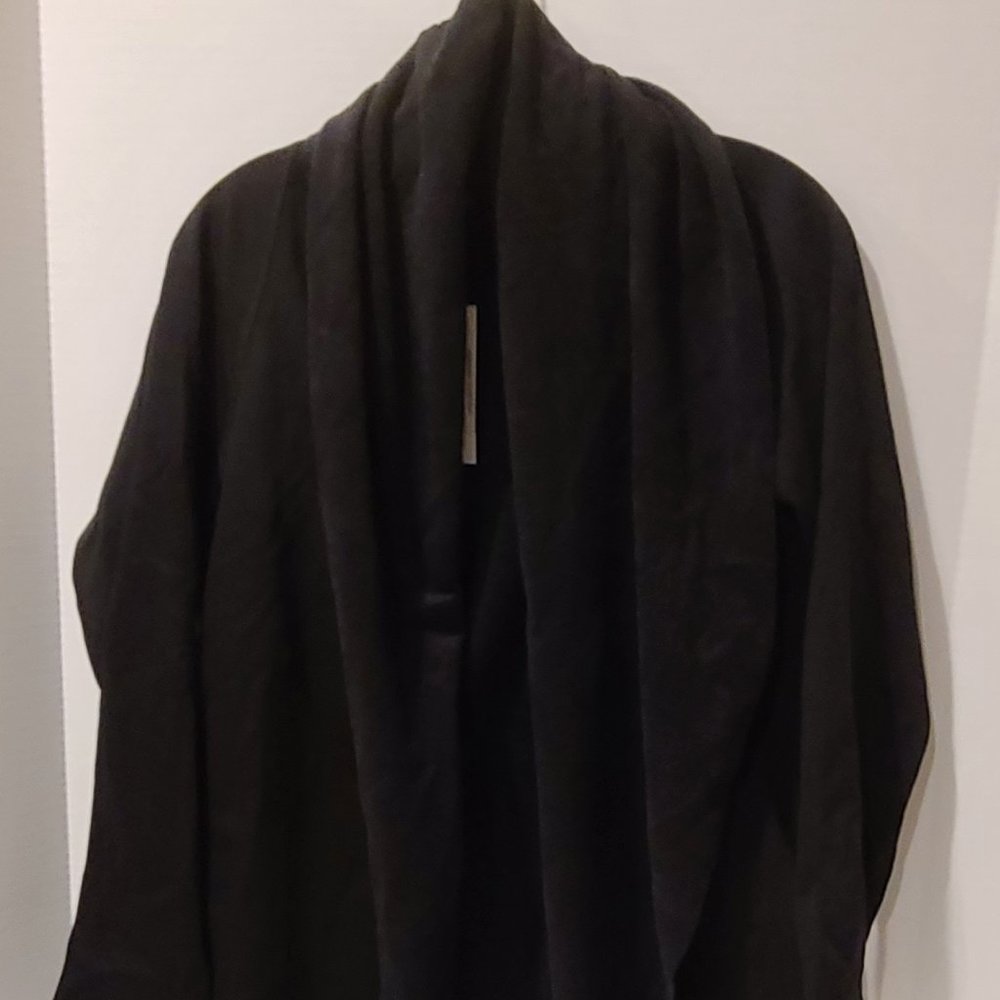 NWT-Small-Anthropologie DREW Womens Morrison Cozy Soft Open Front Cardigan-Black
